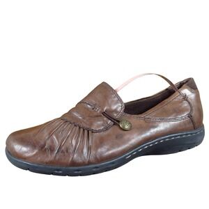 Cobb Hill Paulette Women Size 8 Brown Leather Slip-On Loafer Comfort Casual